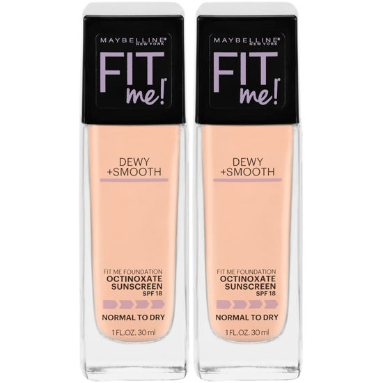 Picture of Maybelline New York Fit Me Dewy + Smooth Foundation Makeup, Ivory, 2 Count