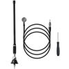 Picture of Anina 16 Inch Marine Radio Antenna for Pickup Truck Boat ATV UTV RV Motorcycle Tractor Top/Side Mount Rubber Duck Flexible Antenna Aerial Mast Optimized Radio FM/AM Reception (Black)