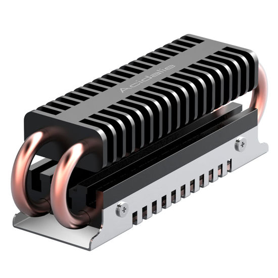 Picture of Acidalie M.2 SSD heatsink with Double Layer Aluminum and 4 Copper Heat Pipes Cooler for M.2 SSD 2280[Black]