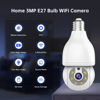 Picture of 2K HD Light-Bulb Security Camera, Wireless 2.4G&5Ghz Wifi, Work With NVR & 3rd Party Software, RTSP Stream, Work With Alexa, 360° View, Auto Tracking, 2 Way Audio, Motion Detection, Remote View