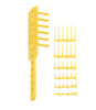 Picture of CombPal Scissor Clipper Over Comb Hair Cutting Tool - Barber Hair cutting kit - DIY Home Hair cutting Guide Comb Set (Classic Set, Yellow)