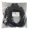 Picture of Five Pack of YCS Basics Black 6 Foot DB9 9 Pin Serial / RS232 Male/Female Extension Cables