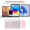 Picture of Rechargeable Bluetooth Keyboard and Mouse Combo Ultra-Slim Portable Compact Wireless Mouse Keyboard Set for Android Windows Tablet Cell Phone iPhone iPad Pro Air Mini, iPad OS/iOS 13 and Above (Pink)