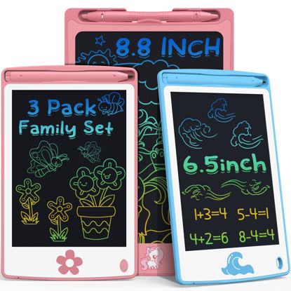 Picture of Hockvill LCD Writing Tablet for Kids 3 Pack, Unicorn Toddler Doodle Board, Learning Toys for 3 4 5 6 7 8 Year Old Girls Boys, Travel Essentials Drawing Pad Christmas Birthday Gift for Children