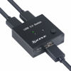 Picture of USB 3.0 Switch Selector, 2 in 1 Out USB Switcher for 2 Computers Share 1 USB Devices, Mouse, Keyboard, Scanner, Printer, Etc