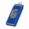 Picture of iPhone Flash Drive 512GB Phone Photo Stick USB 3.0 Flash Photo Storage Drive for Phone, Phone Memory Stick with 3 Ports Compatible with All Smart Phone Models and Computer (512GB, Blue)