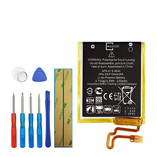 Picture of E-YIIVIIL 616-0640 616-0639 Replacement Battery Compatible with iPod Nano 7,iPod Nano 7th,iPod Nano 5th16G,A1446 with Toolkit