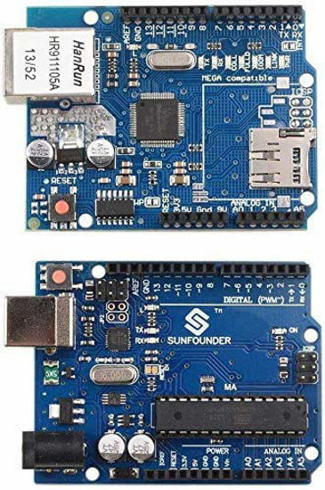 Picture of Sunfounder R3 + Ethernet Shield W5100 Compatible with Arduino Mega2560 Mega328