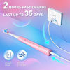 Picture of ATMOKO Electric Toothbrush with 10 Duponts Brush Heads, 40000 VPM, Fast Charge 2 Hr Last 35 Days Rechargeable Power Sonic Toothbrushes Adults & Kids - Pink