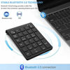 Picture of Bluetooth Number Pad, Acedada Portable 27-Key Wireless Bluetooth Numeric Keypad for Financial Accounting Excel Data Entry, Advanced 10 Key Bluetooth Keypad for Laptop, PC, Surface Pro, Notebook, etc