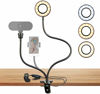 Picture of Webcam Stand with Ring Light for Live Steaming, Makeup, Video Conference, Logitech Webcam Ring Light with Flexible Arms/Mount Clamp for All iPhone/Android Phones/Logitech Camera