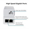 Picture of Gigabit PoE Injector 48V 15W, IEEE802.3af Power Over Ethernet PoE Adapter, Single Port PoE Power Injector for IP Camera Wireless/Wireless Access Point Long Range/IP Phones, EN15GF