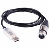 Picture of USB to DMX512 3PIN XLR Interface Adapter/dongle Computer PC Stage Lighting Controller Dimmer USB to DMX RS485 Serial Converter Cable (Length:16ft)