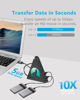 Picture of 7 Port USB Hub, JoyReken USB 3.0 Hub with 2 FT Long Cable, Vertical USB Exrension Hub for Laptop, MacBook, Xbox, PS4/5, Flash Drive, XPS, PC, Flash Drive, Game Console, Printer, Camera,Keyborad, Mouse