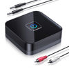 Picture of Bluetooth Receiver for Home Stereo, Old Car Speaker, Wired Speaker, 15 Hours Playtime, Dual Connection to 2 Cell Phones, Compatible with 3.5mm AUX RCA Cable