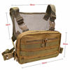 Picture of Croogo Tactical Recon Kit Bag Chest Bag Chest Front Pack Adjustable Radio Chest Harness Bags,Khaki-BDB03