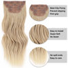 Picture of Vigorous Ombre Blonde Hair Extensions Clip in Hair Extensions Synthetic Hair Extensions for Girls Wavy Hair Extensions 4 Pieces