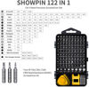 Picture of Precision Screwdriver Set, SHOWPIN 122 in 1 Computer Screwdriver Kit, Laptop Screwdriver Sets with 101 Magnetic Drill Bits, Electronics Tool Kit Compatible for Computer, Tablet, PC, iPhone, PS4 Repair