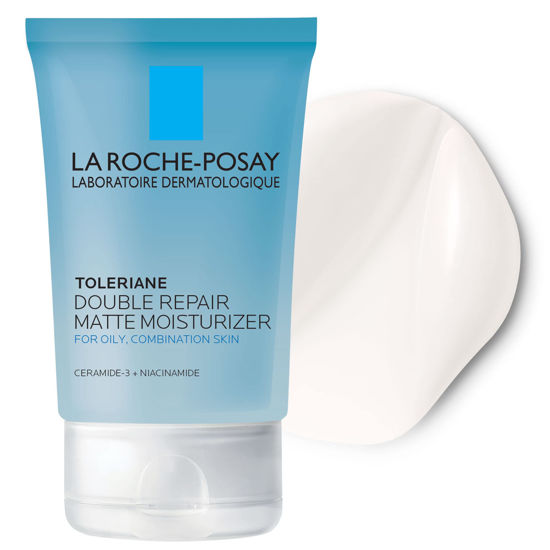 Picture of La Roche-Posay Toleriane Double Repair Matte Face Moisturizer, Daily Gel Moisturizer For Oily Skin Control with Niacinamide, Oil-Free, Non-Comedogenic, Moisturizing for Sensitive Skin