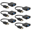 Picture of Display Port to VGA, Multi-Pack Gold-Plated DisplayPort to VGA Converter Adapter (Male to Female) for Computer, Desktop, Laptop, PC, Monitor, Projector, HDTV, HP, Lenovo, Dell, ASUS and More (6-Pack)