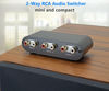 Picture of 2-Way RCA Stereo Audio Switch Input Signal Source Switcher Selector Splitter Box（2 in 1 Out / 1 in 2 Out）-RC21