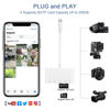 Picture of SD Card Reader USB Camera Adapter to iPhone,5 in 1 USB OTG Camera Connection Kits Adapter with SD TF Card Reader and 3.5mm Headphone Jack and Charging Adapter for iPhone 13 Pro/iPad with iOS 15