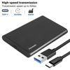 Picture of Caraele 320GB Portable External Hard Drive USB-C USB 3.1 Mobile Ultrafast HDD Storage for PC, Mac, Desktop, Laptop, MacBook, Chromebook, Xbox One, Xbox 360, PS4 (Black)