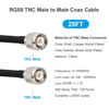 Picture of MOOKEERF TNC Male to TNC Male Coax Cable 25FT, 50 Ohm RG58 Coaxial Cable with TNC Connectors for GPS Navigation Antenna,RTK Surveying Antenna,Wireless mic System