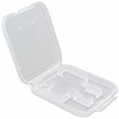 Picture of eTECH Collection 100 Pack of Clear Plastic SD/SDHC/SDXC/MicroSD/MicroSDHC/MicroSDXC Memory Card Case Holder for SanDisk/Kingston/Transcend/Samsung Memory Card (Case Only, Memory Card Not Included)