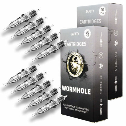 Picture of Wormhole Tattoo Cartridge Needles 50pcs Assorted Tattoo Needle Cartridges Round Liner Mixed 3RL 5RL 7RL 9RL 11RL (50pcs #12 Standard RL)