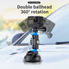 Picture of TELESIN Suction Cup Car Mount with Phone Holder, Windshield Window Dashboard Boats Vehicle Attach for GoPro Max Mini Hero 12 11 10 9 8 7 6 5 Insta360 X3 GO 3 DJI Action 3 4 Accessories