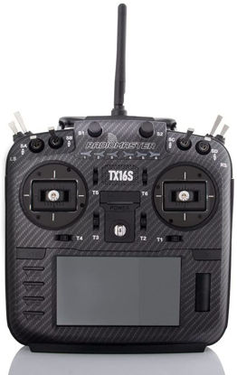 Picture of RadioMaster TX16S Mark II (Carbon Fiber Edition) 2.4GHz 16 Channel EdgeTX OpenTX Radio Transmitter Mode 2 (4-in-1 w/Hall Gimbal V4.0)