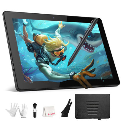 Picture of Frunsi Drawing Tablet, Standalone Drawing Tablets with Screen, No Computer Needed, Octa-core CPU, 10 inch FHD Display, Android 12, 4GB/64GB, SD Card Slot, Portable Drawing Tablets for Digital Artwork