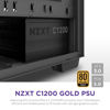 Picture of NZXT C1200 PSU - 1200 Watt Gaming PC Power Supply - ATX 3.0 - PCIe 5.0 12VHPWR Connector - 80 Plus Gold Efficiency - Fully Modular - Zero Fan Mode - Black Sleeved Cables - 10 Year Warranty - Black