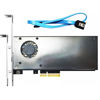 Picture of GLOTRENDS Dual 22110 M.2 X4 PCIe Adapter for One M.2 PCIe SSD and One M.2 SATA SSD, EMI Protection Cover Built-in Fan (PA13-FAN)