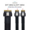 Picture of NFHK PCI-E Ultraport Slimline SAS Slim 4.0 SFF-8654 8i 74pin to Dual SFF-8654 4i 38Pin Cable 40cm PCI-Express