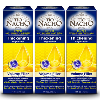 Picture of Tio Nacho Anti Hair Loss Thickening Volume Filler Shampoo with Royal Jelly & Rosemary, Volumizing & Body-Boosting Hair Care 14 Fluid Ounces (Pack of 3)