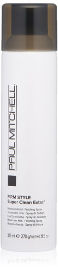 Picture of Paul Mitchell Super Clean Extra Finishing Hairspray, Maximum Hold, Shiny Finish, For All Hair Types, 9.5 oz.