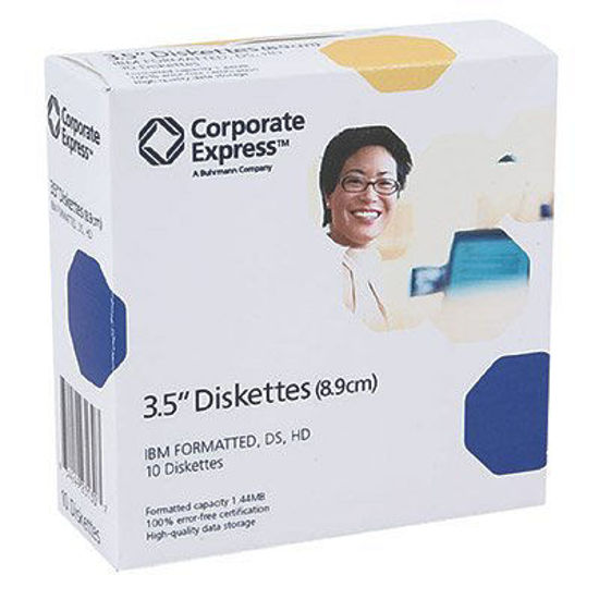 Picture of 3.5 Floppy Diskettes Disks, IBM Formatted, Double-sided, High Density, 1.44mb, 10 Pack Ceb23130 by Corporate Express