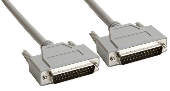 Picture of Amphenol CS-DSSMDB25MM-002.5 25-Pin DB25 D-Sub Cable, Shielded, Male/Male, 2.5', Gray