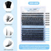 Picture of DIY Lash Extension Kit GEMERRY Individual Lashes Kit with 240 PCS Lash Clusters 8-16mm Mix 10ml Lash Bond and Seal Eyelash Glue Remover and Lash Tweezers for Beginner DIY at Home Lash Clusters Kit