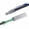 Picture of 10Gtek# External Mini SAS HD SFF-8644 to QSFP(SFF-8436) Hybrid SAS Cable, 30AWG, 100-Ohm, 0.5-m(1.64ft)