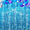 Picture of Mermaid Backdrop with Bubble Garland(3+3) for Little Mermaid Party Decorations, Mermaid Baby Shower Decorations, Mermaid Birthday Party Supplies, Mermaid Wall Decor