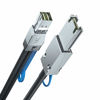 Picture of H!Fiber.com External HD Mini SAS SFF-8644 to Mini SAS SFF-8088 Hybrid Cable, 1-Meter(3.3ft), AWG30, 6Gbps, 100 Ohms Impedance