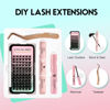 Picture of VAVALASH DIY Lash Extension Kit Individual Cluster Lashes Kit with 72 PCS 8-16mm Mix Lash Clusters Lash Bond and Seal, Lash Remover, Lash Applicator for DIY Eyelash Extensions at Home（Kit-V01）