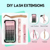 Picture of VAVALASH DIY Lash Extension Kit Individual Cluster Lashes Kit with 60 PCS 8-16mm Mix Lash Clusters Lash Bond and Seal, Lash Remover, Lash Applicator for DIY Eyelash Extensions at Home（Kit-V03）