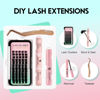 Picture of VAVALASH DIY Lash Extension Kit Individual Cluster Lashes Kit with 60 PCS 8-16mm Mix Lash Clusters Lash Bond and Seal, Lash Remover, Lash Applicator for DIY Eyelash Extensions at Home（Kit-VY9）