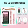 Picture of VAVALASH DIY Lash Extension Kit Individual Cluster Lashes Kit with 120 PCS 8-16mm Mix Lash Clusters Lash Bond and Seal, Lash Remover, Lash Applicator for DIY Eyelash Extensions at Home（Kit-30D）