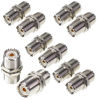 Picture of UHF Female to Female Connector Nut Bulkhead Panel Mount 10Pcs to SO239 Jack RF Coaxial Coax Cable Adapter Plug for PL-259