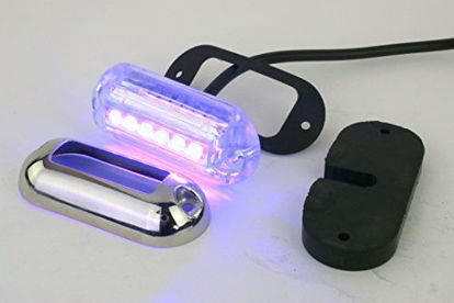 Picture of Waterproof Underwater Marine LED Pod Light - Blue LED, Heavy Duty, Waterproof 12 VDC